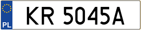 Trailer License Plate